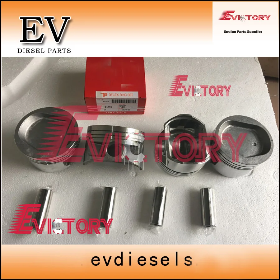 

Evictory K21 K25 piston+ piston ring for Nissan engine parts forklift