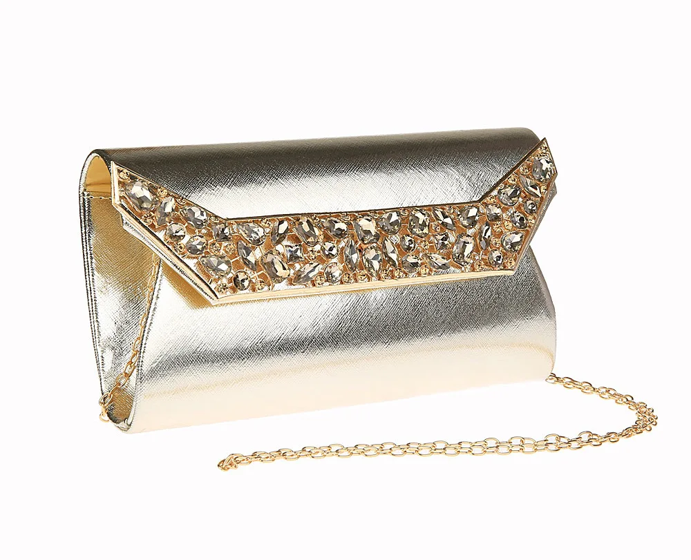 Модная Золотая женская сумка из искусственной кожи для невесты Свадебная