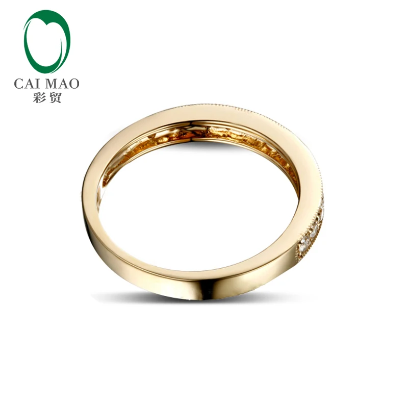 Caimao ювелирное изделие Half Eternity 14k желтое золото 0.25ct натуральный бриллиант