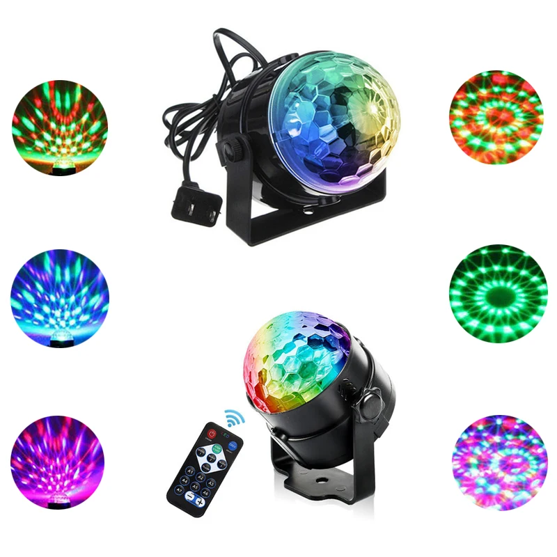 RGB Led сцена с прожекторами для дискотеки огни DJ диско шар Lumiere Звук Активированный