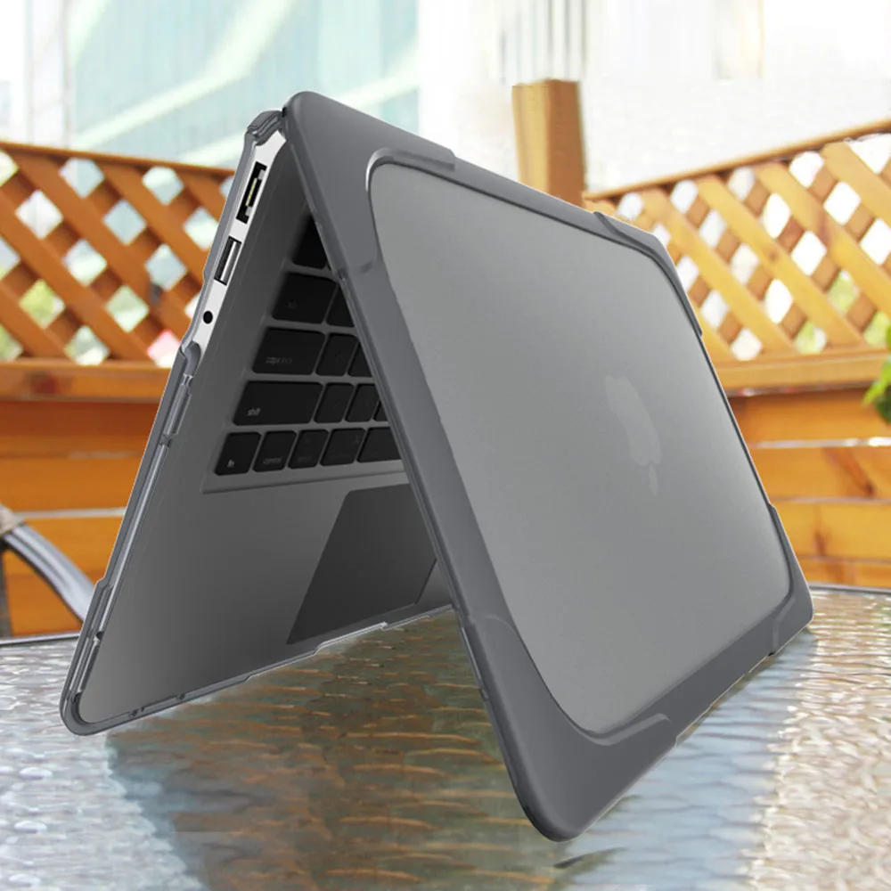 Складная подставка ударопрочный жесткий чехол для ноутбука Macbook Air Pro Retina 11 12 13 15 3