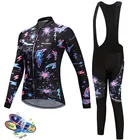 Женский трикотажный комбинезон с длинным рукавом, Осенний велосипедный комбинезон, одежда для велоспорта, Ropa Ciclismo