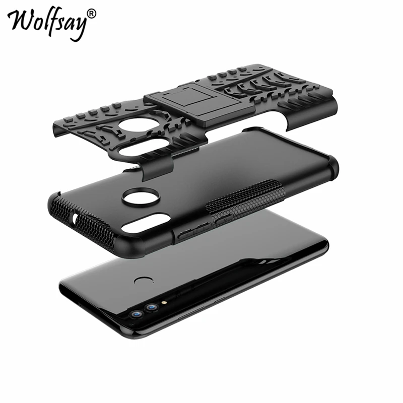 

For Case Huawei Honor 10 Lite Case For Honor 10 Lite Silicon Plastic Stand Heavy Armor Holder Case For Huawei Honor 10 Lite Case