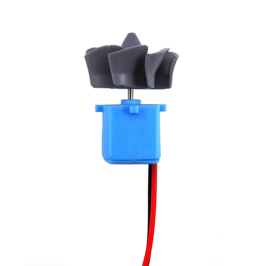 

Wind Turbine Generator DIY Kit Micro Motor+Diode Plug Four Blue/yellow Paddle Hydraulic Generator