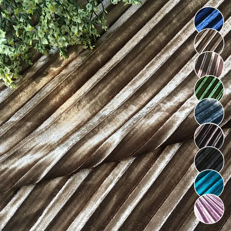 Плиссированная юбка Janeyu однотонная бархатная плиссированная золотистого цвета