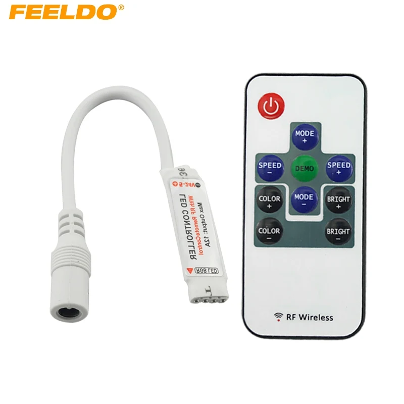 FEELDO 1 компл. Автомобильный мини-проектор беспроводной светодиодный пульт