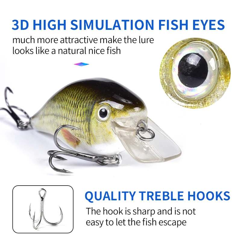 1 шт. Crankbait Поверхностная Рыбная приманка воблеры 6 см 12 8 г искусственные жесткие