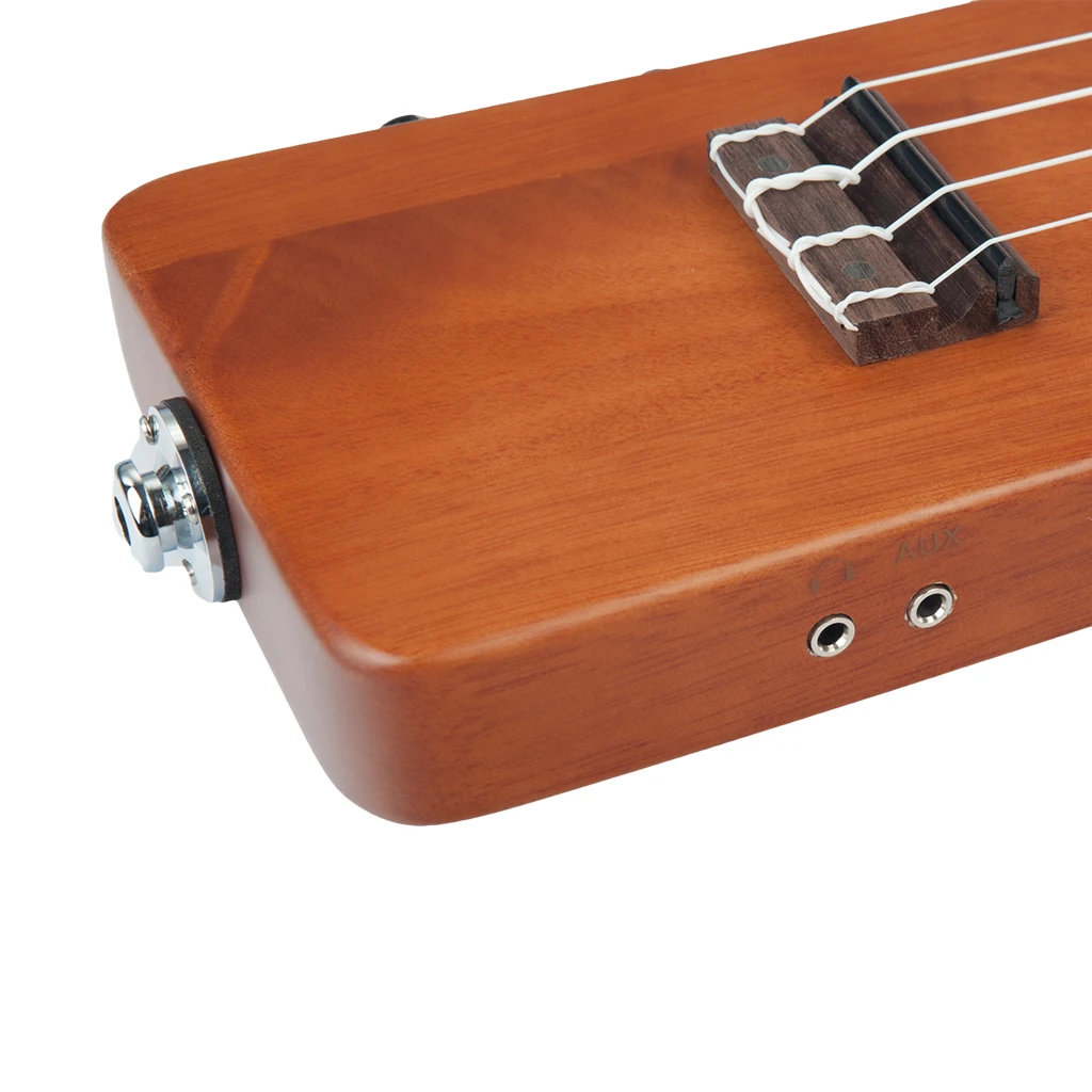 Натуральный стиль 2" Okoume Электрический Укулеле Ukelele Uke комплект W/Gig Bag 3,5 мм аудио кабель тихий Электрический Укулеле концертный Uke