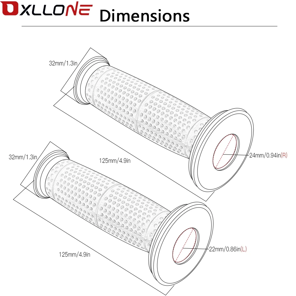 Мотоциклетные винтажные резиновые ручки 7/8 дюйма в стиле ретро наконечники руля