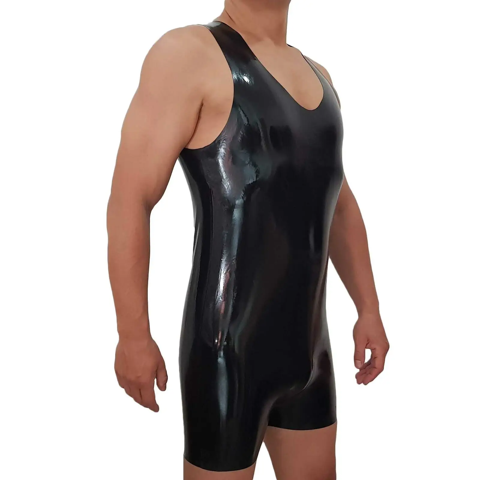 Новый латексный каучуковый черный жилет (один размер) | Тематическая одежда и