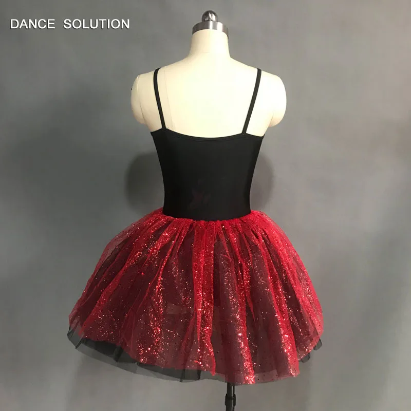 Black Spandex Camisole with Tulle Skirt and Sleeveless Jacket Jazz Costume Women Girl Tuinc Dress Stage Show Dancewear 18723 |