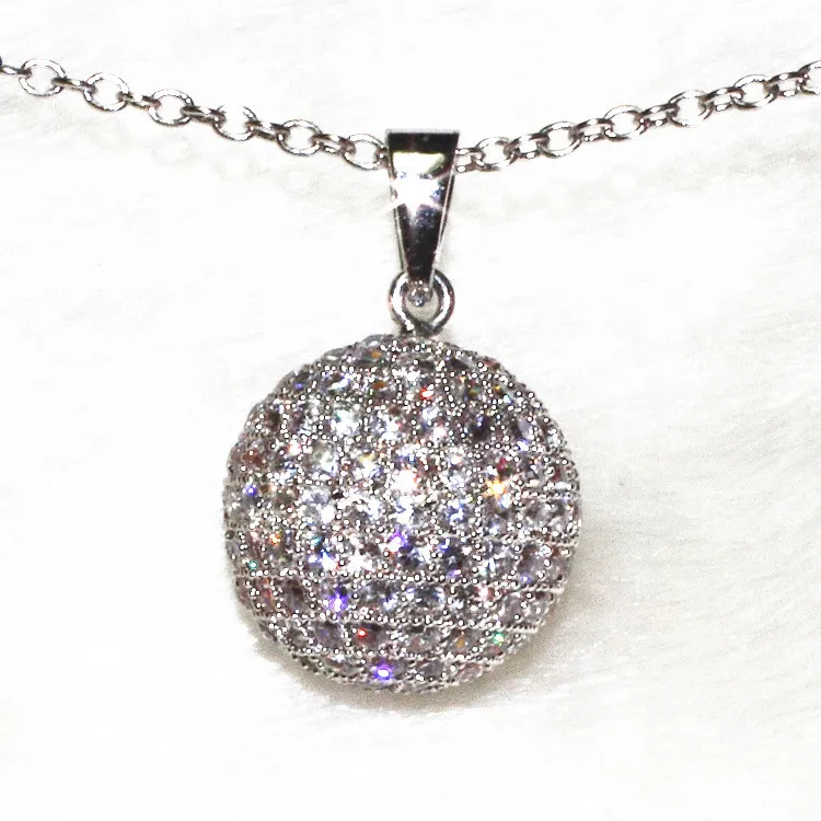 ALW полный Циркон шариковые Подвески с necklace ем s для женщин Благородный кулон вечерние Женское Ожерелье Модные ювелирные изделия