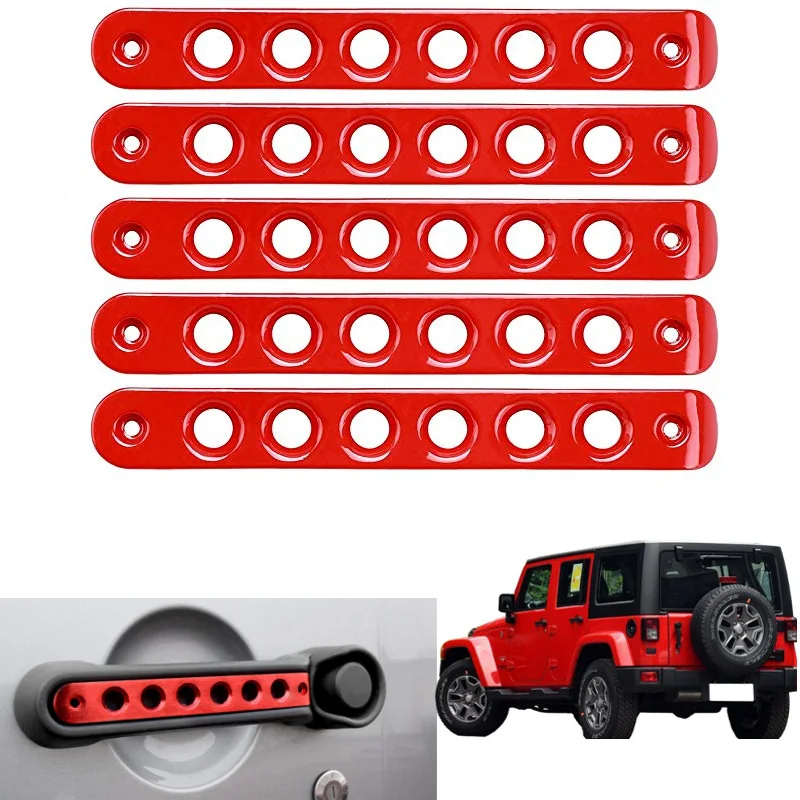 Накладка на ручку для Jeep JK 2007 2016 Wrangler передние 2 двери алюминиевая накладка 4