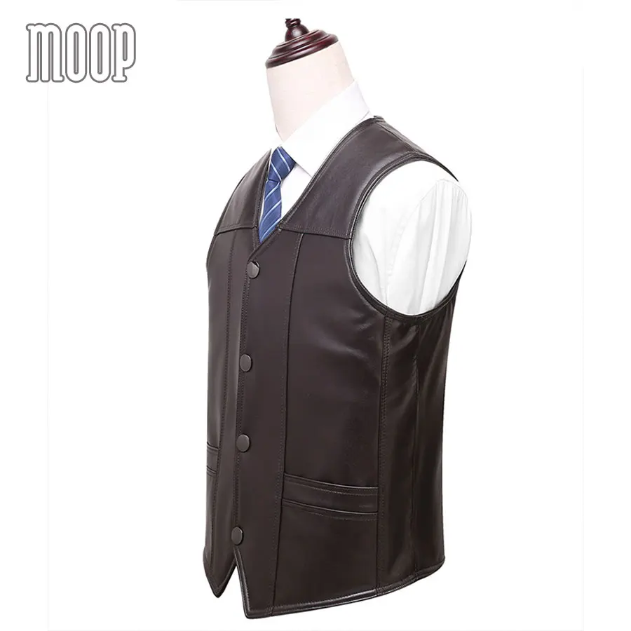 Жилет мужской из натуральной кожи 100% ягненка на флисе|jacket casual|jacket fashion for menjacket shoes |