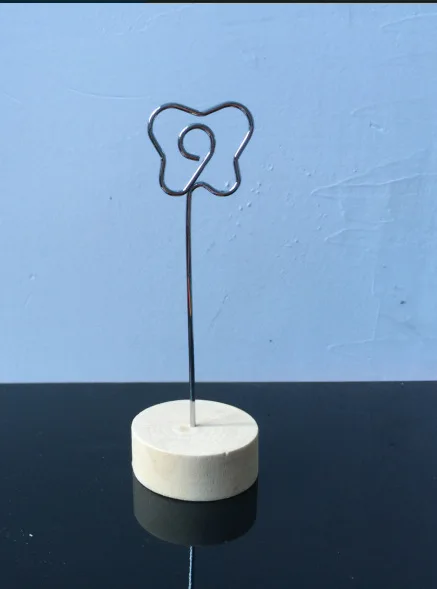 1 шт. винтажное дерево кованое железо пасторальный зажим для заметок креативный