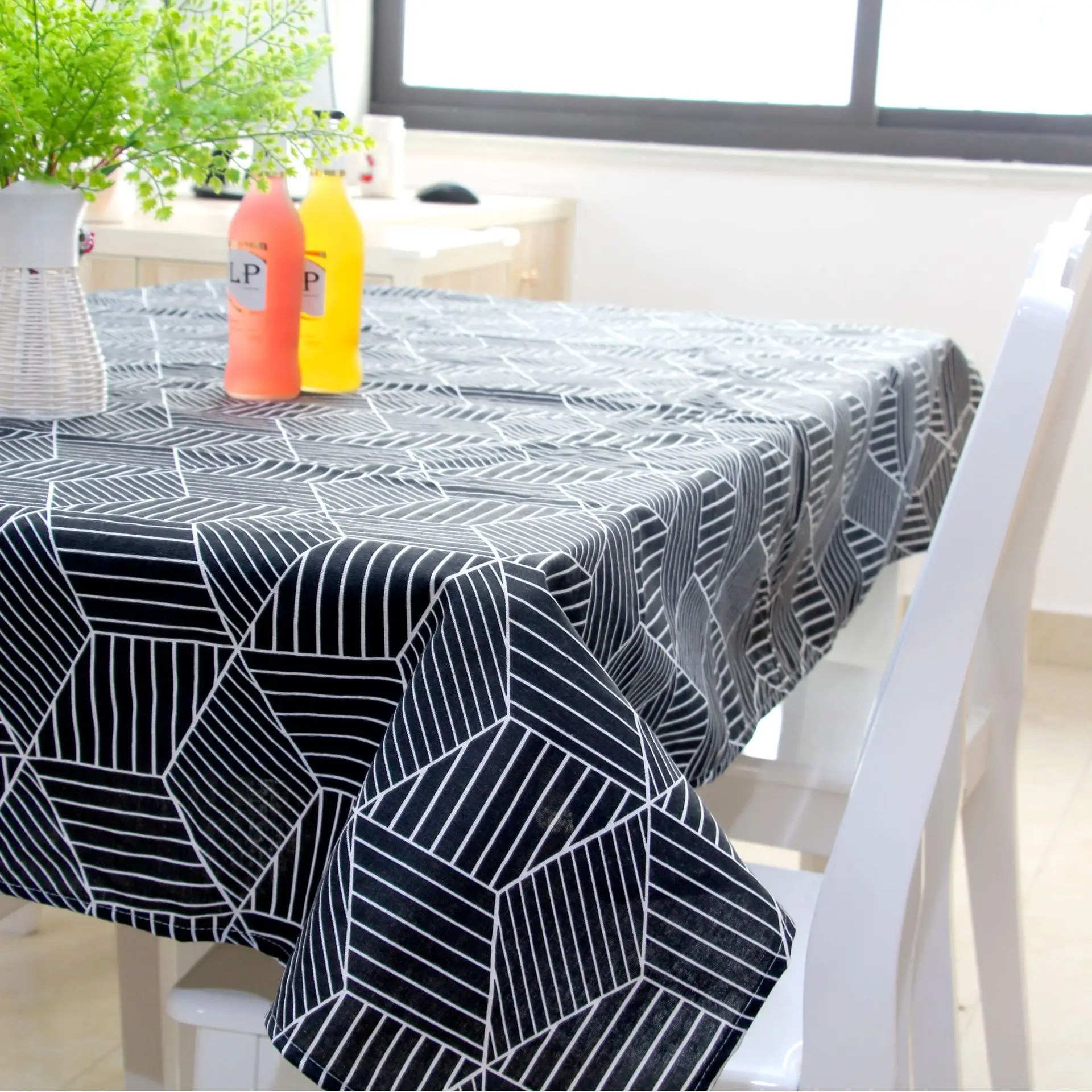 table cloths 3 Рождество набивные узоры Скатерти хлопковая льняная обеденный стол Украшенные Средиземноморский Стиль можете мыть скатерть - Цвет: table cloths 3