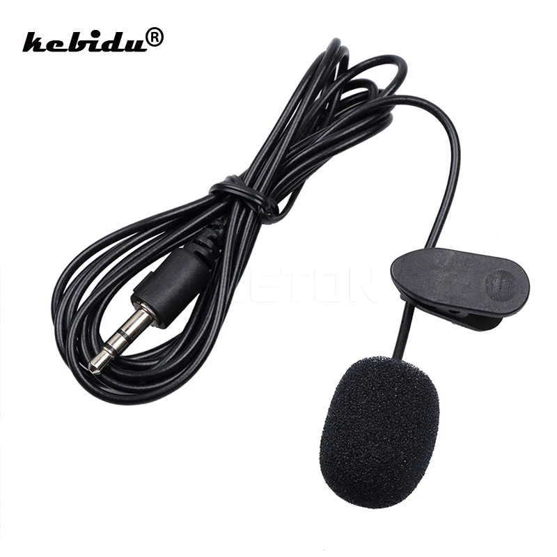 Kebidu Портативный внешний 3 5 мм Hands-Free мини проводной селфи палка воротник клип