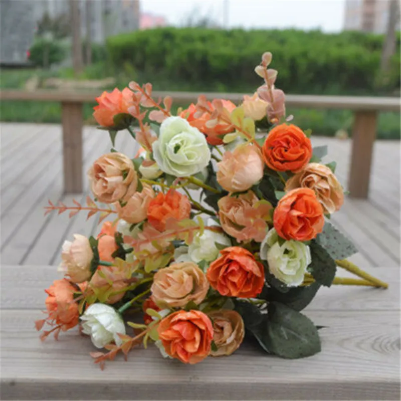 2 шт. искусственный цветок букет Роза Свадебный праздник поставка домашний