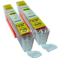 2pcs--Yellow 5pk pgi580 cli581 совместимый чернильный картридж для принтера Canon 580 581, подходит для работы с TR7550 TR8550 TS6150 TS6151 TS8150 TS9155 принтер - Цвет: 2pcs--Yellow