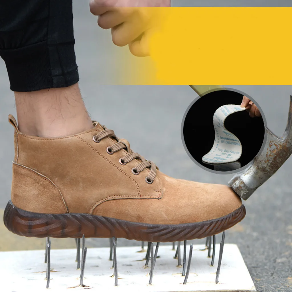 Повседневная обувь SAGACE мужские защитные рабочие ботинки строительный стальной