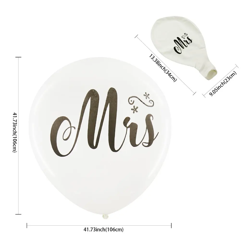 Mr Mrs только что женились латексные воздушные шары кольцо воздушный шар свадебный