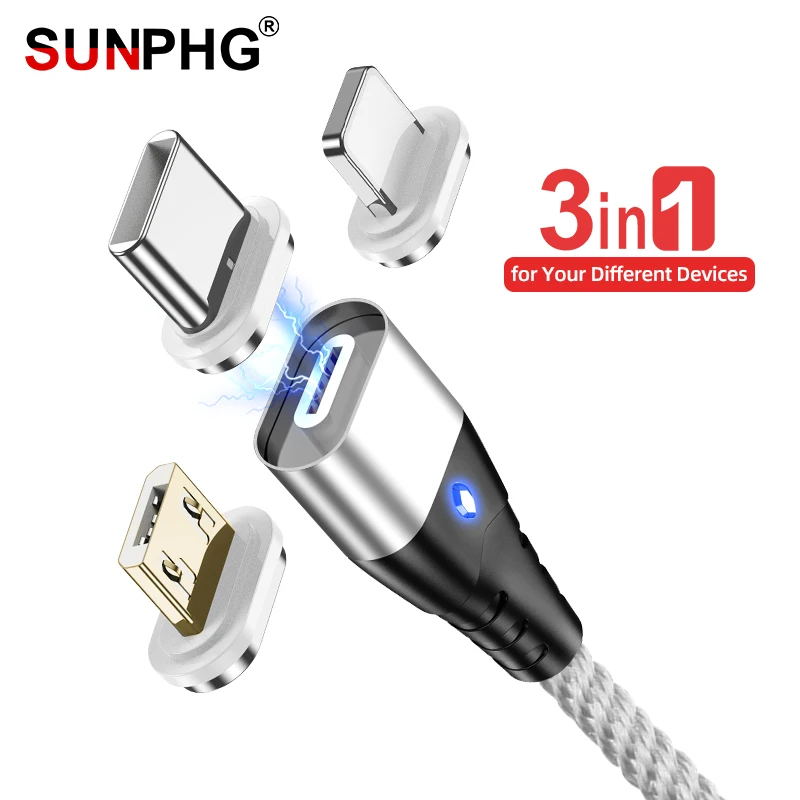 Магнитное зарядное устройство SUNPHG 1 м с Micro usb для Samsung A7 A6 супербыстрый зарядный