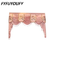 decoration valance european luxury elegant embroidered curtain and valance can