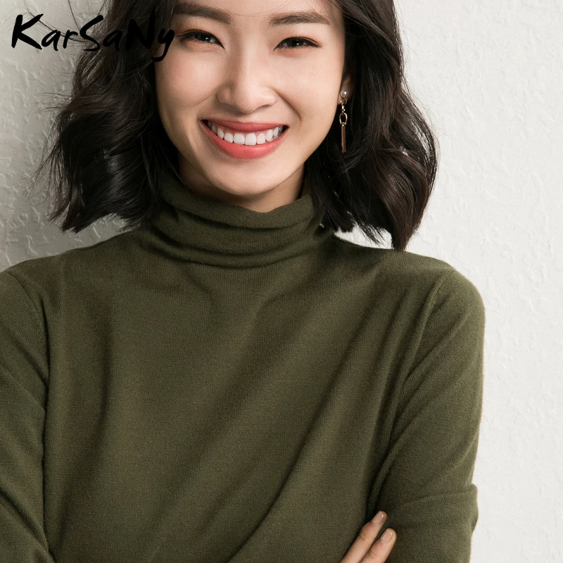 Winter Cashmere Sweater Women Wool Pullover Women's White Turtleneck Soft For Woman Sweaters | Женская одежда