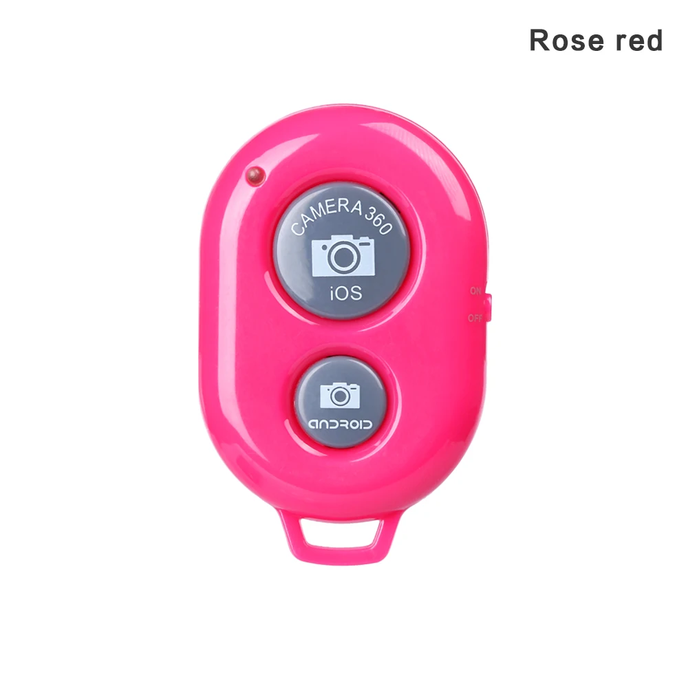 rose red Портативный беспроводной Bluetooth затвор Автоспуск на большие расстояния камера телефон палка для селфи с затвором Радио пульт дистанционного управления B - Color: rose red
