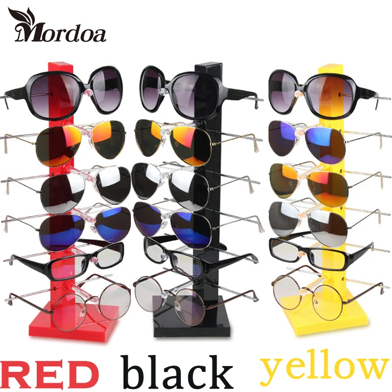 

Хит продаж, 6-слойная витрина для очков, держатель для солнцезащитных очков, 3D оправа для очков, пластиковая и металлическая оплетка