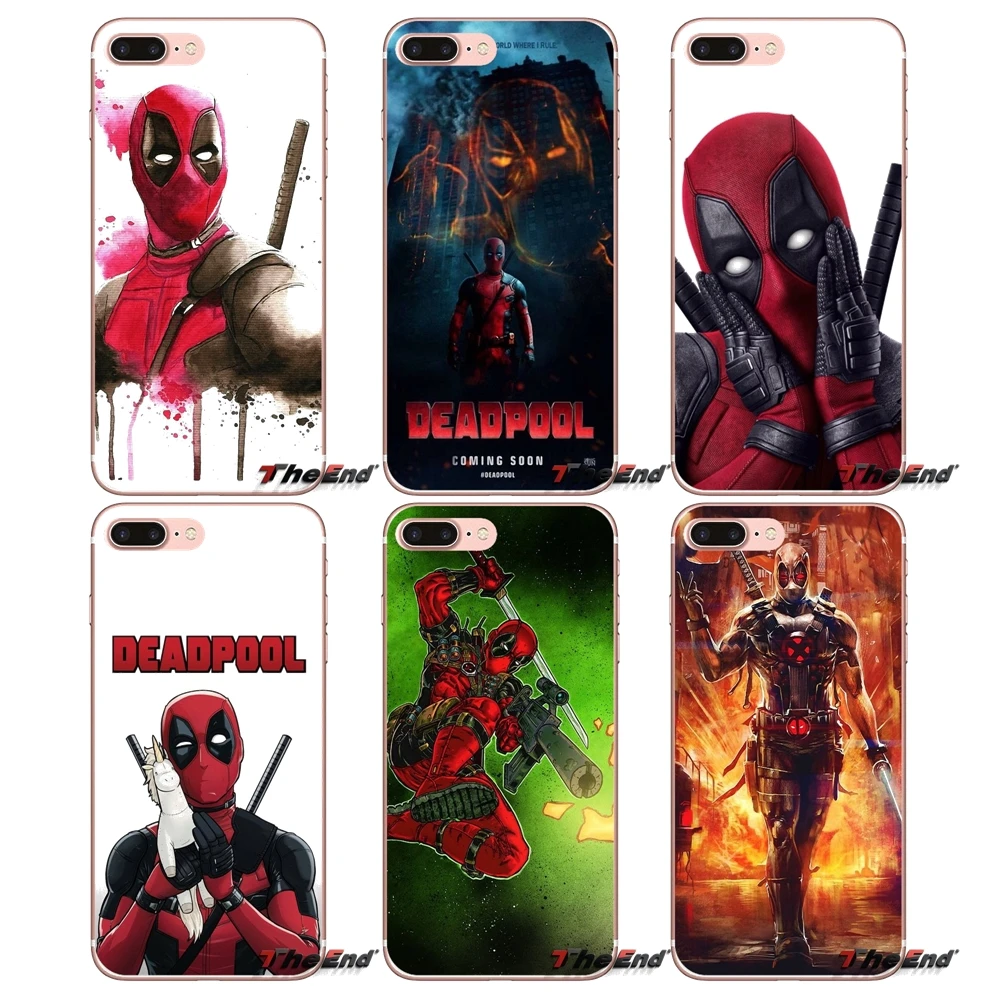 Прозрачный чехол Super hero Deadpool для Samsung Galaxy S9 Plus Note 8 One oneplus 5T Meizu M5s LG V30 HTC U11 Capa |