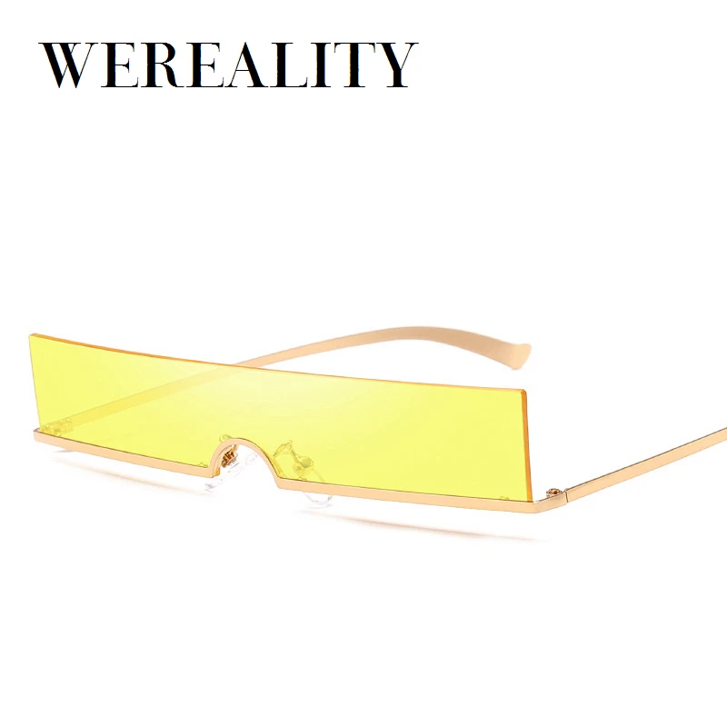 Мужские и женские прямоугольные солнцезащитные очки WeReality красные W00003S новинка