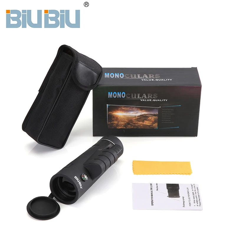 BIUBIU 10x40 HD монокуляр высокого качества Монокуляр для рыбалки кемпинга охоты