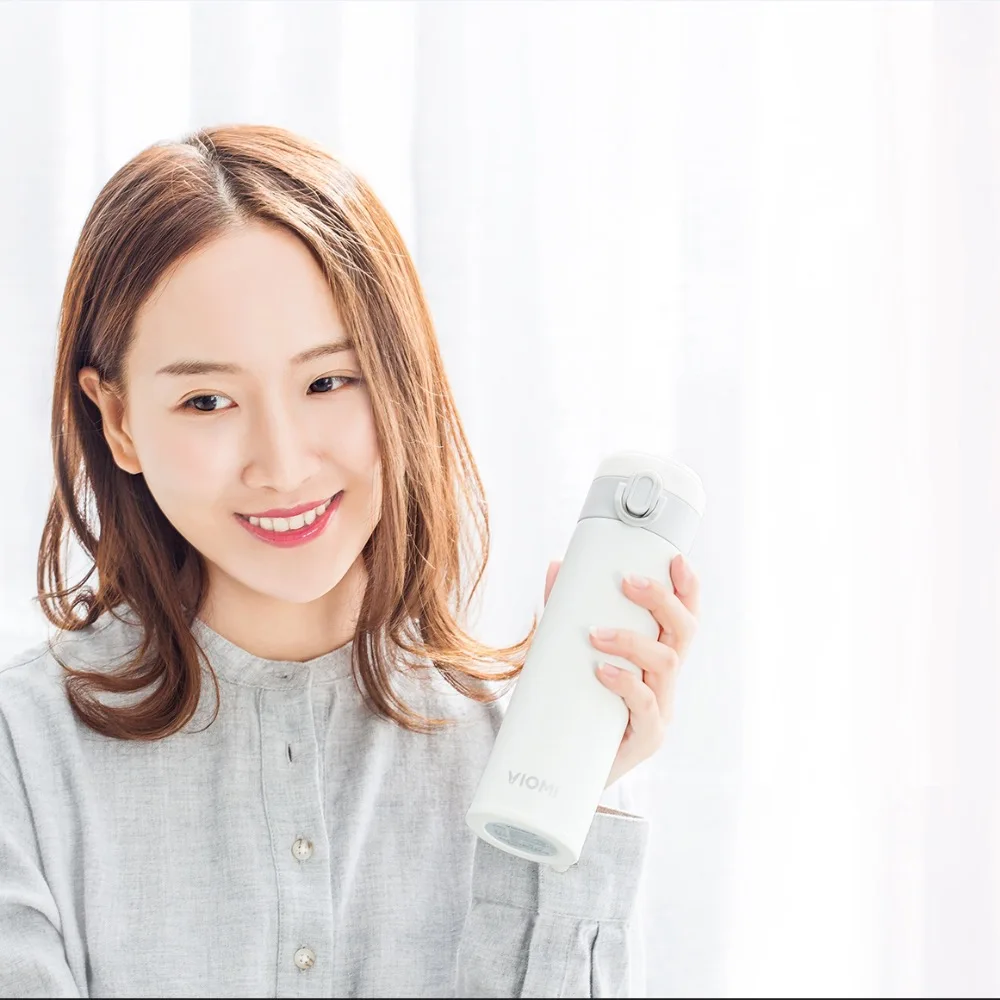 Xiaomi Mijia VIOMI термос 316 нержавеющая сталь чашка одна рука на/закрыть колбу бутылка