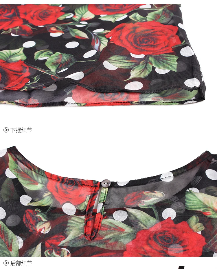 

Woman Loose Floral Printed Chiffon Dress 2020Half Sleeve Summer Casual Dresses Plus Size Women Clothing XL-4XL lady dress