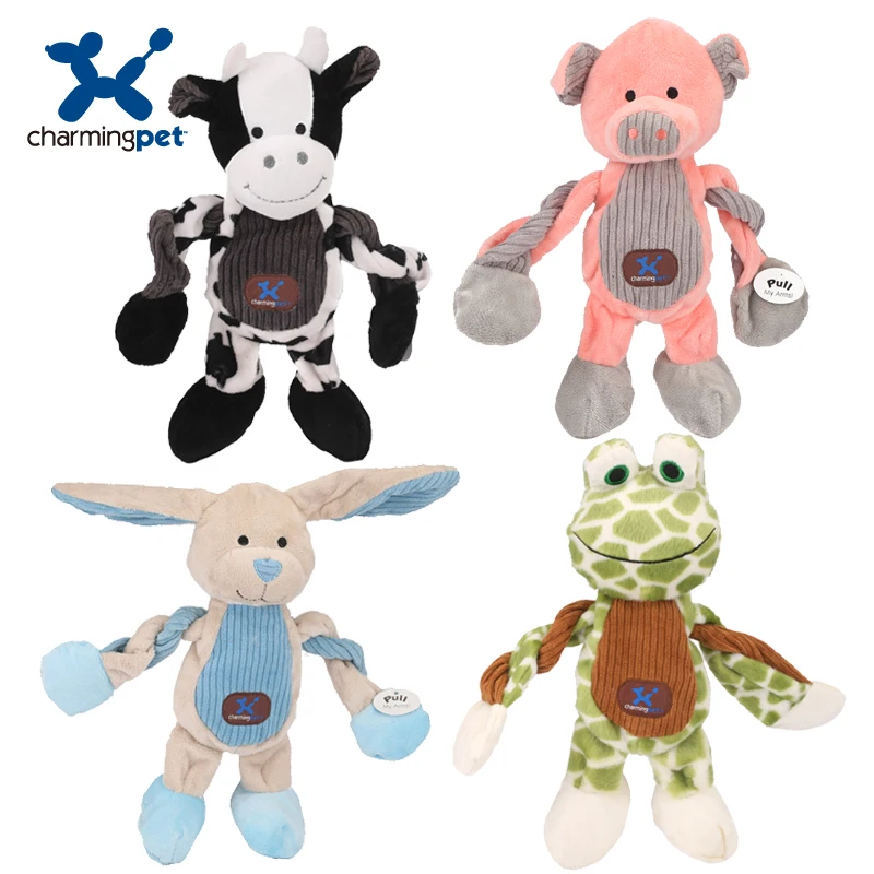 Фото Charmingpet игрушки для собак кролик поросенок корова лягушка обучающие