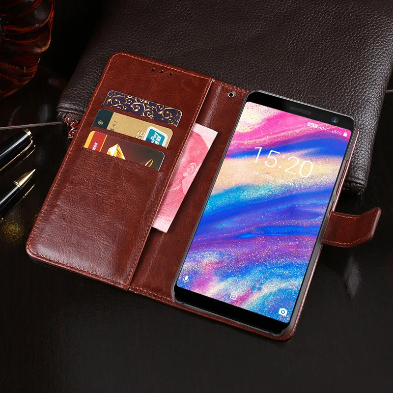 Флип чехол книжка для Umidigi A1 Pro задняя крышка противоударный Роскошный кожаный