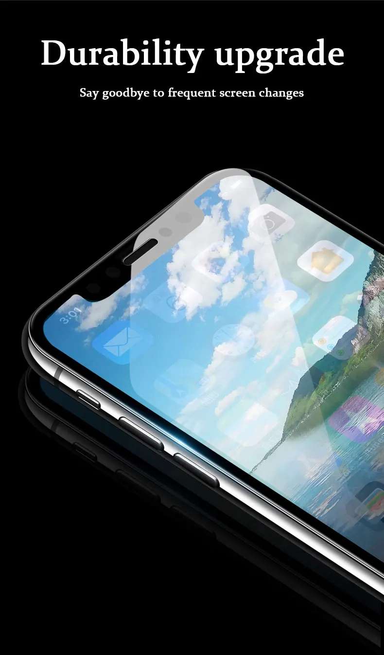 JOYCE Новинка 10D Закаленное стекло протектор экрана для iPhone 6S 7 8 Plus XR XS Max полное покрытие защитная пленка, стекло