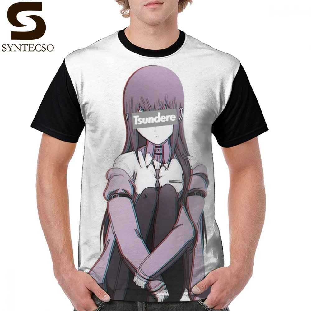Футболка Steins Gate, футболка Steins Gate-Kurisu Makise TSUNDERE, графическая Мужская графическая футболка, потрясающая футболка из 100 полиэстера