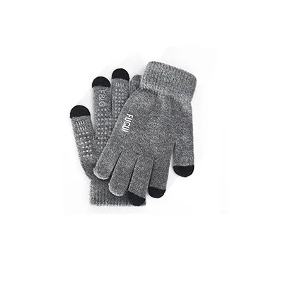 Men Grey Горячая Распродажа зимние уличные спортивные перчатки для бега теплые перчатки с сенсорным экраном для тренажерного зала и фитнеса для мужчин и женщин вязаные волшебные перчатки - Цвет: Men Grey