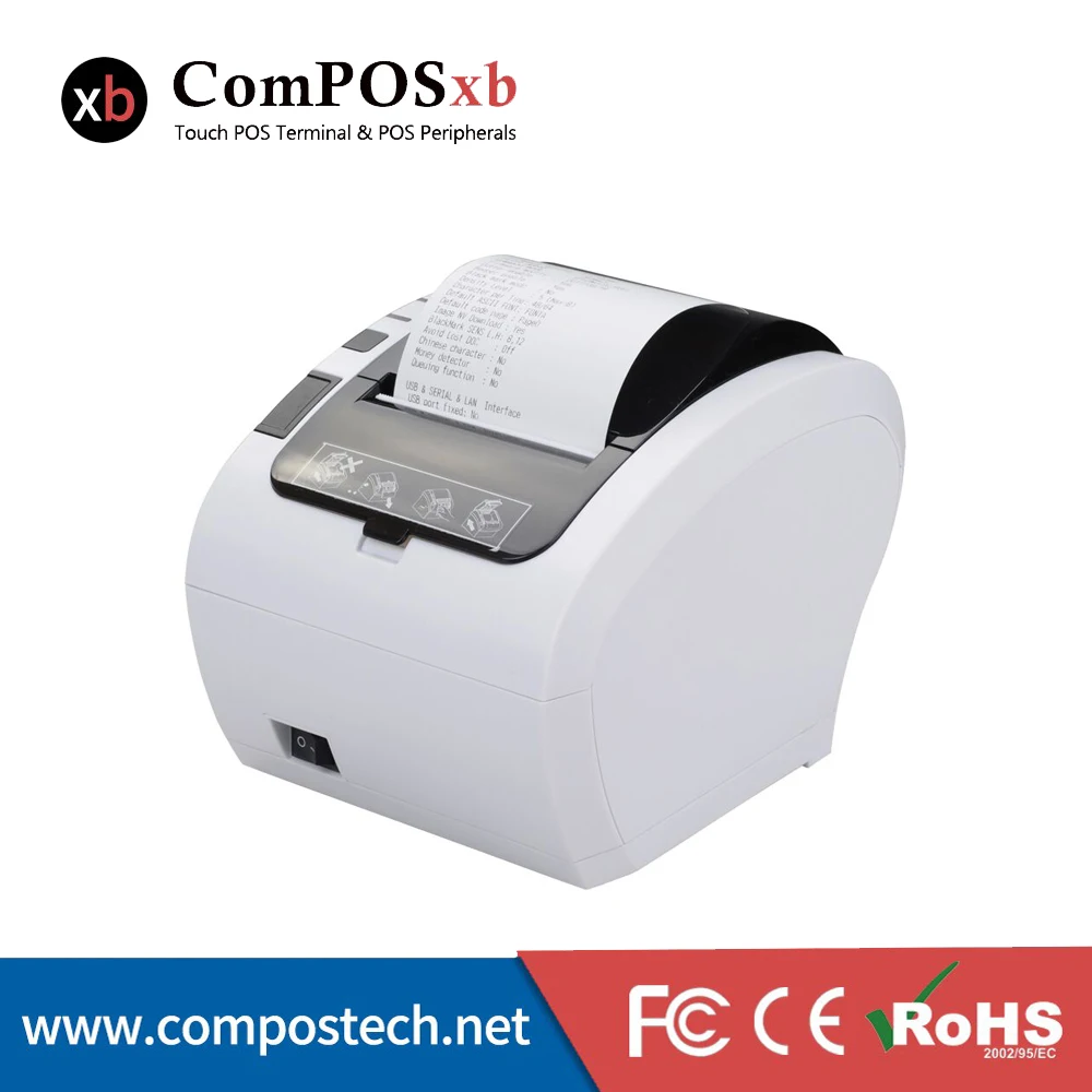 Автоматический резак 80 мм Термальный чековый принтер USB / Ethernet интерфейс POS |