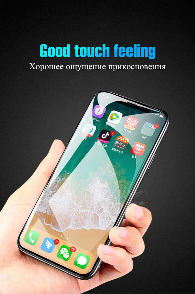 Защитное стекло 9D для iphone Xs Max XR 8X10 7 6 6s plus|Защитные стёкла и плёнки телефонов| |