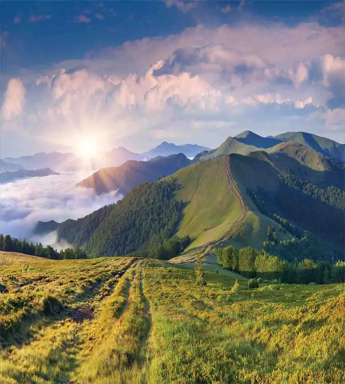 Mountain постельное белье спокойствие сельские пейзажи освежающий на открытом