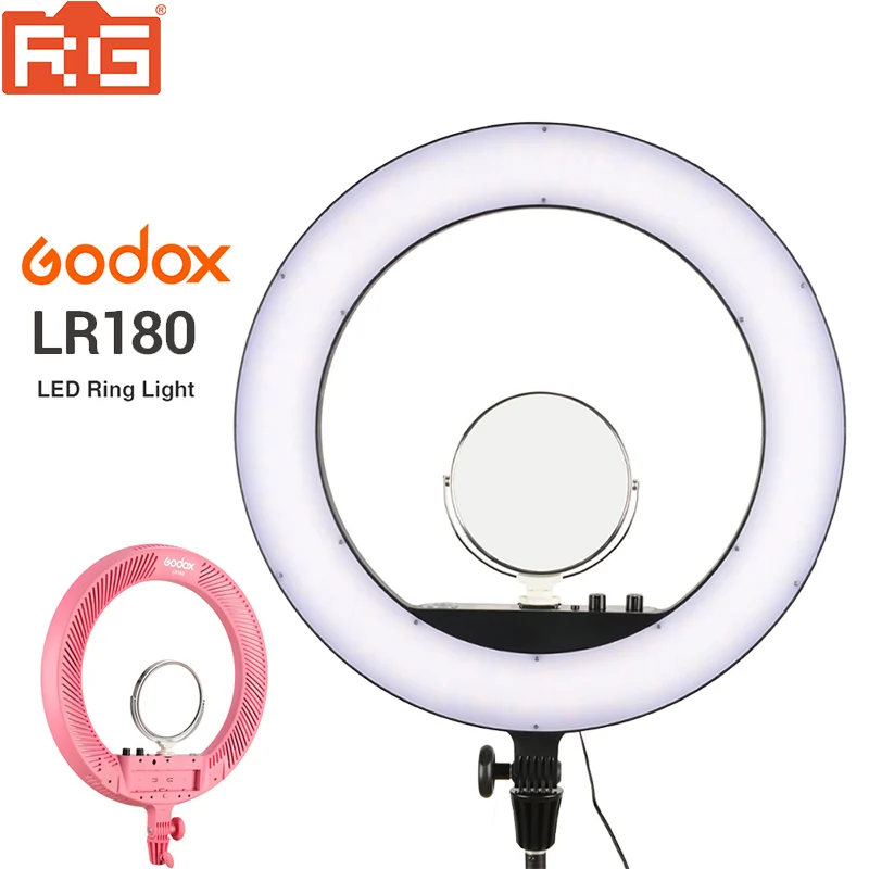 Godox LR180 светодиодный кольцевой светильник фотографический для фотостудии селфи