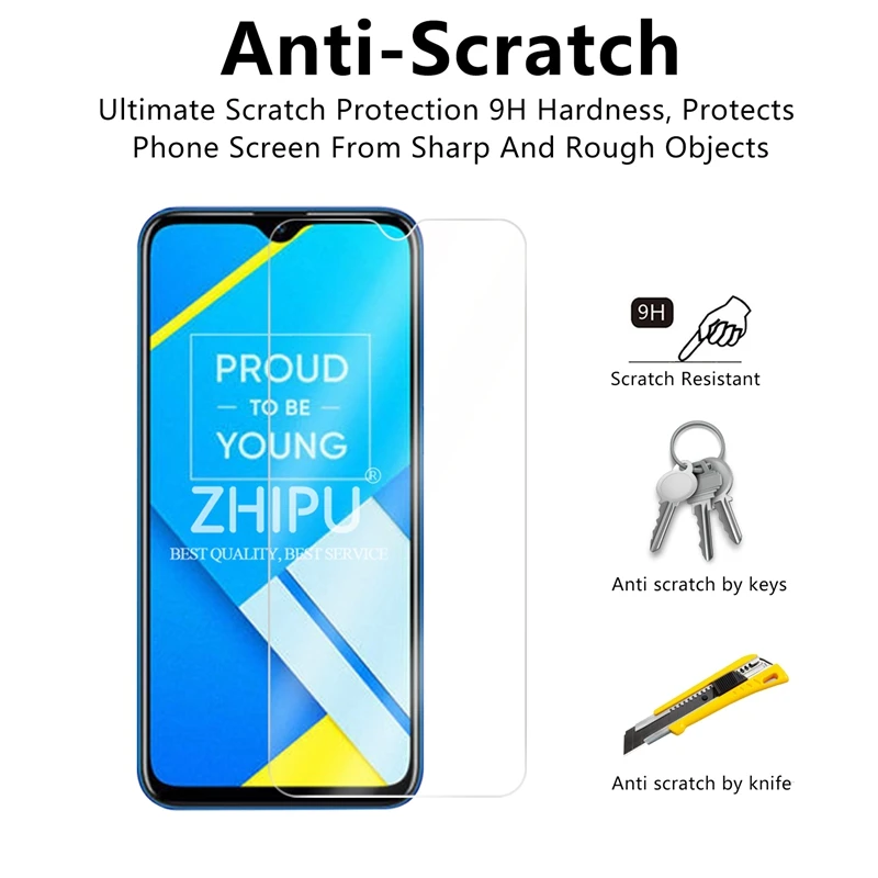 Закаленное стекло для OPPO REALME C2 2019 Защитное экрана 2.5D 9H Премиум защитная