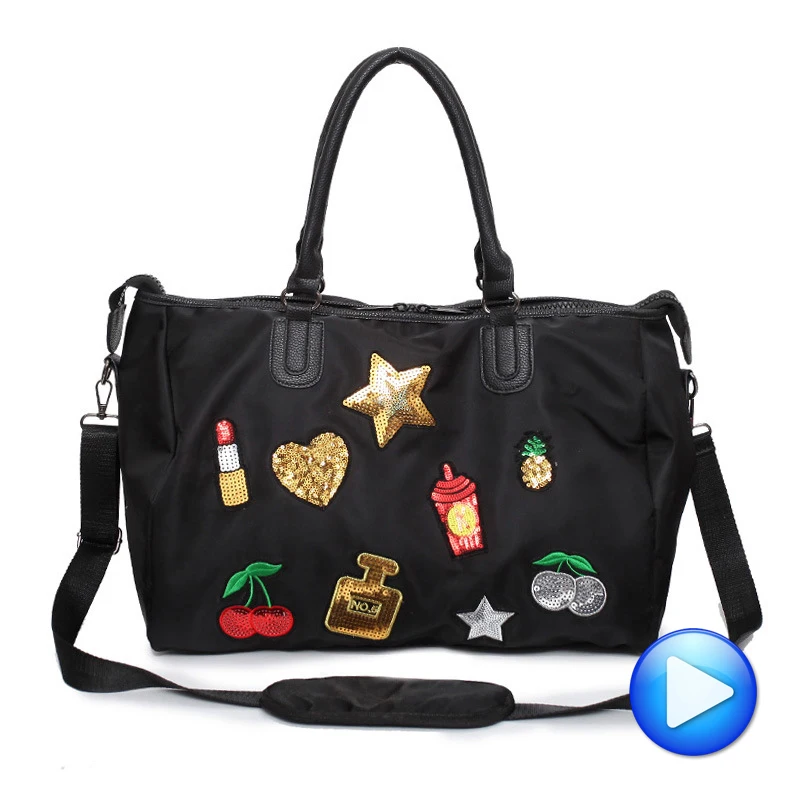 Unisex Bag Hot Designer Star Perfume Lipstick Pineapple Sequins Travel Gym Fitness Sports Handbag Yoga Sac De Sport|Спортивные сумки|