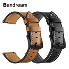 Ремешок для часов Xiaomi Huami Amazift Pace  Bip  Stratos 2, 2S, из натуральной кожи, со стальной застежкой