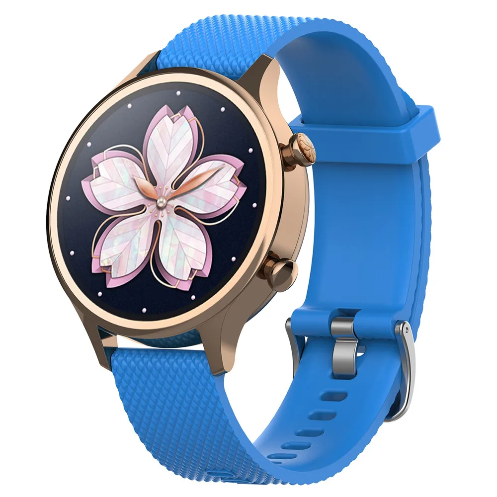 18 мм силиконовый ремешок для Ticwatch c2 версия из розового золота для Garmin Vivoactive 4S сменный женский браслет на запястье