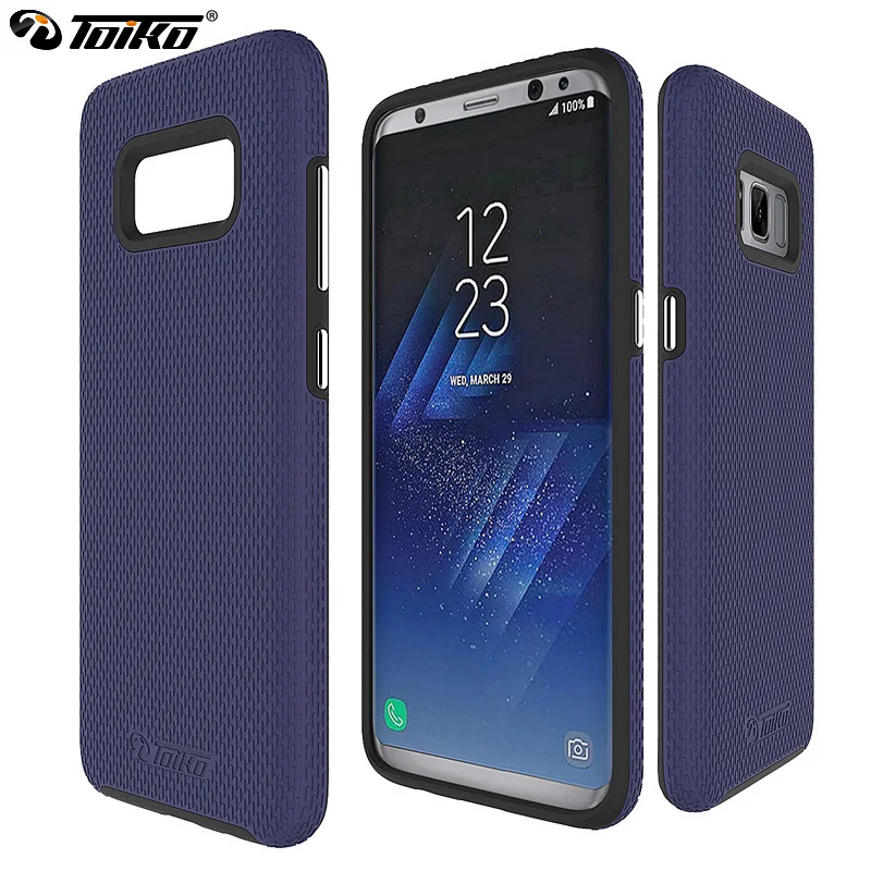 TOIKO X Guard 2 в 1 противоударный Бампер Чехлы для samsung Galaxy S8 Plus Жесткий ПК Мягкий ТПУ Гибридный Прочный Броня задняя крышка оболочка