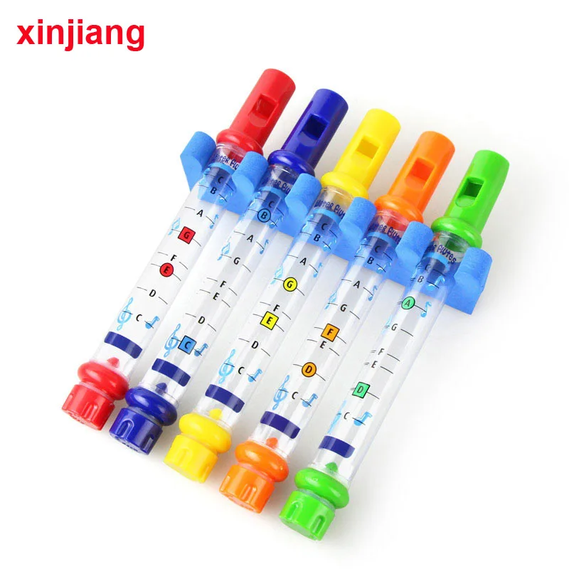 

5PCS Kids Children Colorful Water Flutes Bath Tub Tunes Toy Colored New Fun Music Sounds Bath Toy Fun Music Sounds Toy Gift }